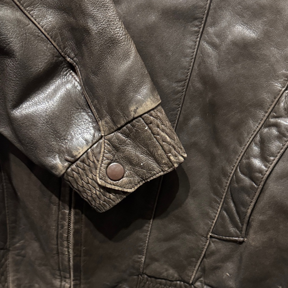 Continental Fashions Leather Crocodile Bomber Jacket 1970s - Picture 5 of 10